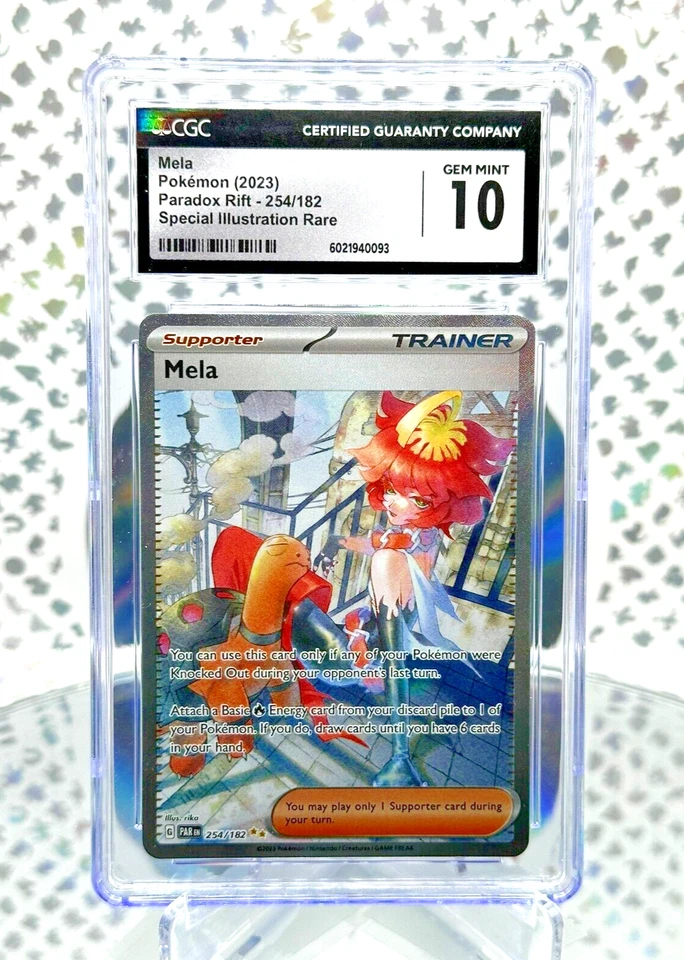 CGC 10 Mela 254/182 Paradox Rift Secret Illustration Rare Pokemon Trainer Card - Image 1 of 1