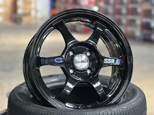 New 15x6.5 ULF TYPE C Design (4 Wheel) 4x100 fit HONDA TOYOTA MAZDA KIA Black - Picture 1 of 11