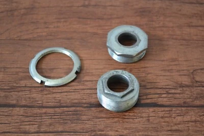 Vintage Steel 68mm English Threaded BSA 1.37 x 24TPI Bottom Bracket Cups - Image 1 of 4