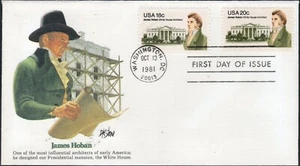 US Scott #1935 & 1936 "James Hoban", Art Craft Cachet First Day Cover - Picture 1 of 1