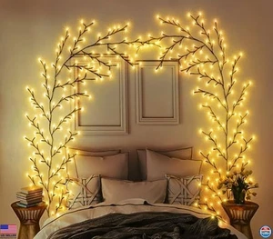 160 LED Plug In Vines Lights with Remote, 8 Modes, Timer for Home Decor - Picture 1 of 6