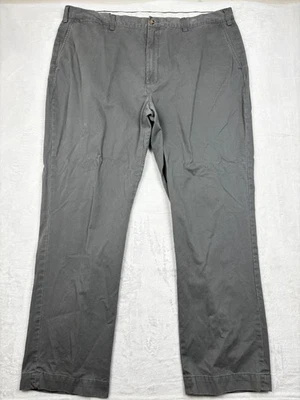 Polo Ralph Lauren Chino Pants Mens 44x34 (42x33) Big Gray Flat Front Preppy - Image 1 of 4