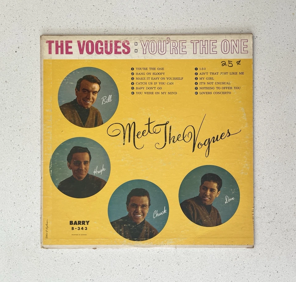 VG/VG Meet The Vogues You're The One on Barry Vinyl Record Album LP B-343(C) - Image 1 of 1
