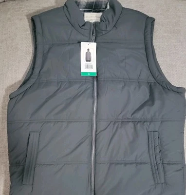 Original Weatherproof Vintage Puffer Vest Mens Size X Large Gray Full Zip NEW - Image 1 of 3