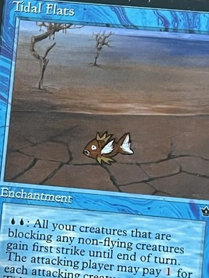 Signed Magikarp MTG Custom Alt Art  Fallen Empires Tidal Flats Brandon Olterman - Image 1 of 3