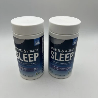 Natural Vitality CALM SLEEP Suplemento de Magnesio Bebida Mezcla - Mezcla de Bayas X 2 Foto 1 de 4