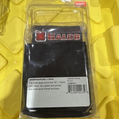 Galco Underwrap Belly Band, Black Holster, Large Frame Autos Glock, 1911, SIG - Image 1 of 2