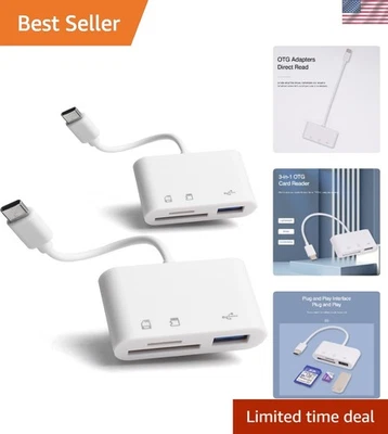 Dual Slot USB C Card Reader - Efficient SD/MicroSD File Management & Sharing - Image 1 of 4