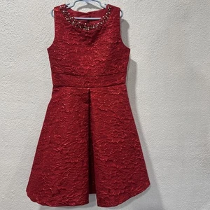 Rare Editions Little Girls Sz 12 Dress Perfect For Any Party To Valentine's Day! - Picture 1 of 17