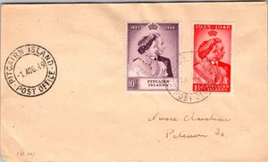 1949 British Pitcairn Island Cover The Silver Royal Wedding Stamps - Picture 1 of 2
