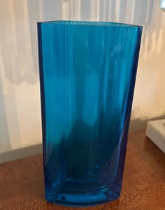 IKEA Vintage 90s Per Ivar Ledang Cobalt Sectional Modular Colorful Glass Vase - Picture 1 of 13