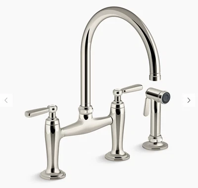 Novo Kohler Edalyn K-28356-SN ponte generalizada torneira de cozinha spray - Imagem 1 de 4