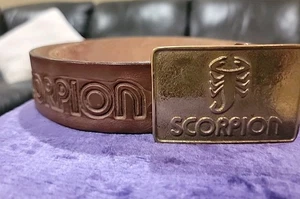 Vintage Scorpion Snowmobile Solid Brass Belt Buckle - Picture 1 of 8