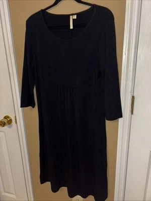 Платье J Jill Purejill M черное Pima хлопок модальная вязка ампир миди сменное LBD - Изображение 1 из 4