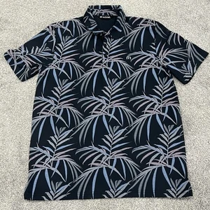 Travis Mathew Poloshirt XL schwarz Palme Blumen Performance Golf Sport Vorbereitung - Bild 1 von 24