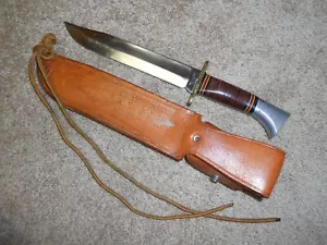 Muy bonito cuchillo de lucha occidental L46-8 con vaina, - Imagen 1 de 12