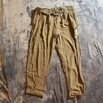 Pantalones Lucky Brand para mujer talla XL pierna ancha cintura elástica bolsillos con cordón - nuevos con etiquetas Foto 1 de 4