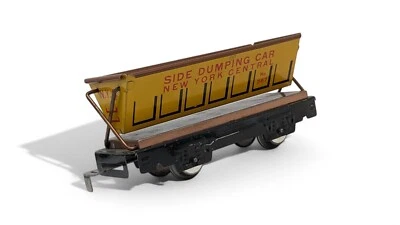 Vintage Marx O-Gauge Train #567 New York Central 4-Wheel Tin Dump Car Logs Coal - Image 1 of 4