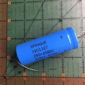 250uF 200v Sprague Axial Electrolytic Capacitor 39D257F200JP4 Audio Amp 1pc  - Picture 1 of 4