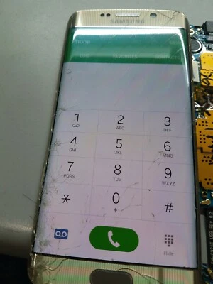 Samsung Galaxy s6 edge , LCD, broken glass, burn image , please read, - Image 1 of 4