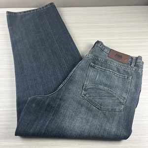 Brooklyn Express Jeans Mens 38x32 Baggy Wide Leg Hip Hop 90s Y2K Distressed - Picture 1 of 13