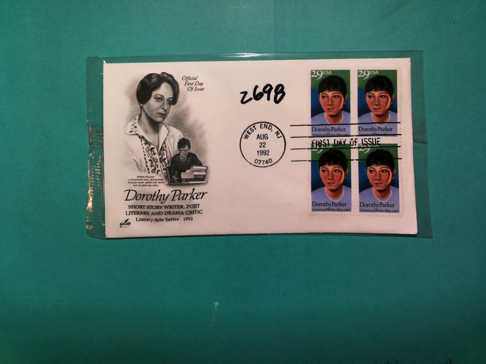 U. S.Stamp FDC- 2698 - Dorothy Parker - ArtCraft cachet- comb. shipping - Image 1 of 1