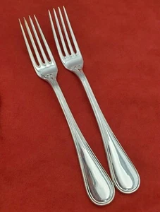 2 English Thread Silverplate EPNS Sheffield Tafelgabeln #10904 - Bild 1 von 6