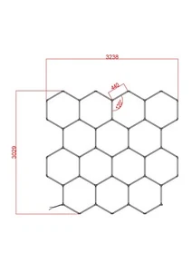 14 pc Hexagon LED Lighting Car Detail Retail Garage Workshop Gym Shop Barber - Picture 1 of 10