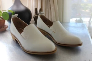 Shellys London weiße Loafer gestapelter Absatz Größe 8 - Bild 1 von 10