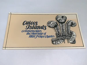 1981 Royal Wedding Charles Diana MNH Caicos Islands $5.60 Peel Stamp Booklet - Picture 1 of 2