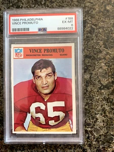 1966 Philadelphia Football #188 Vince Promuto PSA 6 - Picture 1 of 2