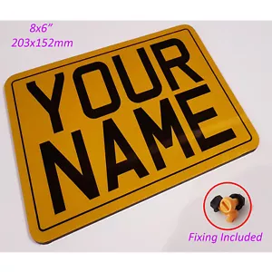 Reflektierendes wasserdichtes Outdoor-Schild - personalisiert - bruchsicher gelb 8x6 MTP - Bild 1 von 7