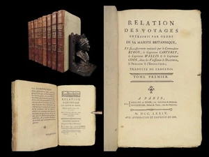 1774 Pacific Ocean Voyages AUSTRALIA Tahiti New Zealand Hawkesworth Byron Cook - Picture 1 of 24