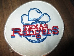 Dead Stock Vintage 80's TEXAS RANGERS 4 Inch Round Patch - Picture 1 of 1