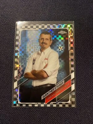 2021 Topps Chrome Formula 1 Guenther Steiner Checker Flag Refractor #92 F1 - Image 1 of 2