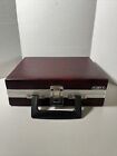 Savoy Cassette Tape Carrying Case Holds 16 Tapes - Brown Faux Leather