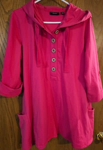Susan Graver Hoodie Medium Weekend Pink - Picture 1 of 3