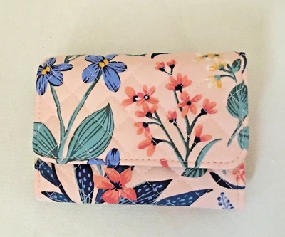Vera Bradley ~ "Paradise Coral" ~ RFID Riley Compact Wallet ~ NWT - Image 1 of 4