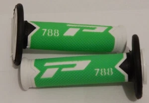 Motorcycle Grips ProGrip 788 7/8" MX Extra Slim Triple Density Green/Black/White - Picture 1 of 1