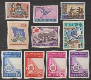 3 juegos de estampillas de Vietnam del Sur Scott # 405-407; 291-293; 92-95 MNH (35) - Imagen 1 de 1