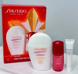 New SHISEIDO GINZA TOKYO Daily SPF Ritual Set-Oil free Sunscreen/Serum/Eye cream - Picture 1 of 5