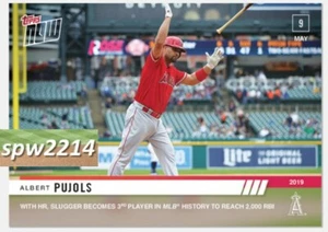 2019 Topps Now Albert Pujols #204 3rd Player with 2000 RBI - Picture 1 of 1