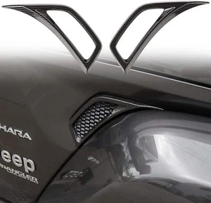 Cubierta de ventilación lateral de aire acondicionado para rueda de fibra de carbono aspecto para Jeep Wrangler JL 18+ - Imagen 1 de 14