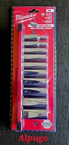 Milwaukee 48-22-9405 3/8" Drive Deep Well SAE Socket Set ~ 10pc ~NEW~ - Picture 1 of 5