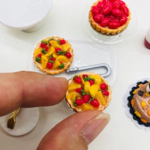 Miniature Fruit Tart, Fake Pie, Miniature Fruit Cake, Miniature Fake Food clay - Picture 1 of 5
