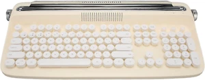 Retro-Schreibmaschinentastatur mit Integriertem Ständer - für Handy (Gelb) - Bild 1 von 9