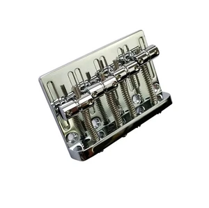 Bass Bridge for 4-String Fender Jazz or Precision Bass- Chrome - Picture 1 of 5