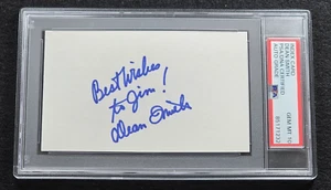 DEAN SMITH Signed 3x5 Index Card-HOF-NORTH CAROLINA Basketball-PSA 10 Auto - Picture 1 of 4