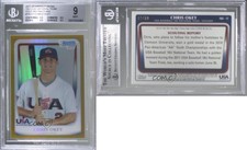 2011 Bowman Chrome USA 18U National Team Refractors Gold /50 Chris Okey BGS 9