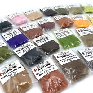 MICRO FINE DRY FLY DUB - Hareline Fly Tying Dubbing - 22 Colors Available NEW! - Picture 1 of 24